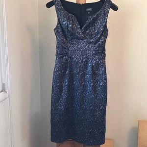 Adrianna Papell black & lavender dress